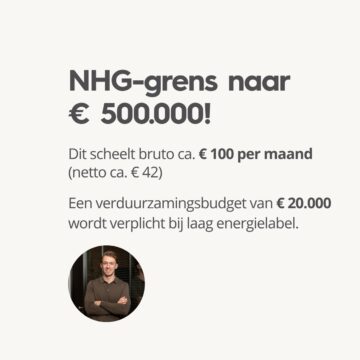 Foto bij het verhaal: NHG-grens omhoog, label telt mee